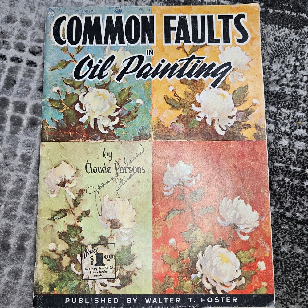 Common Faults in Oil Painting by Claude Parsons #125 Walter Foster How to VTG